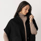 Wool Cashmere Blend Button Through Cape