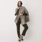 Wool Blend Cape with Scarf