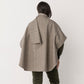 Wool Blend Cape with Scarf