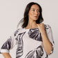 Linen Tencel Printed 3/4 Sleeve Top