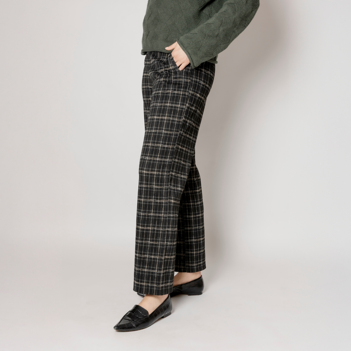 Wide Leg Jacquard Pants