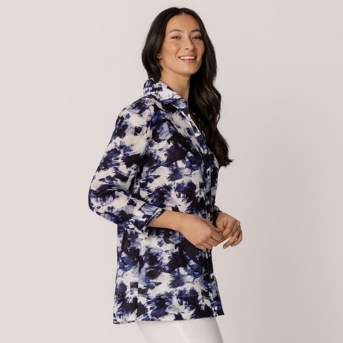 Cotton Silk Printed Shirt