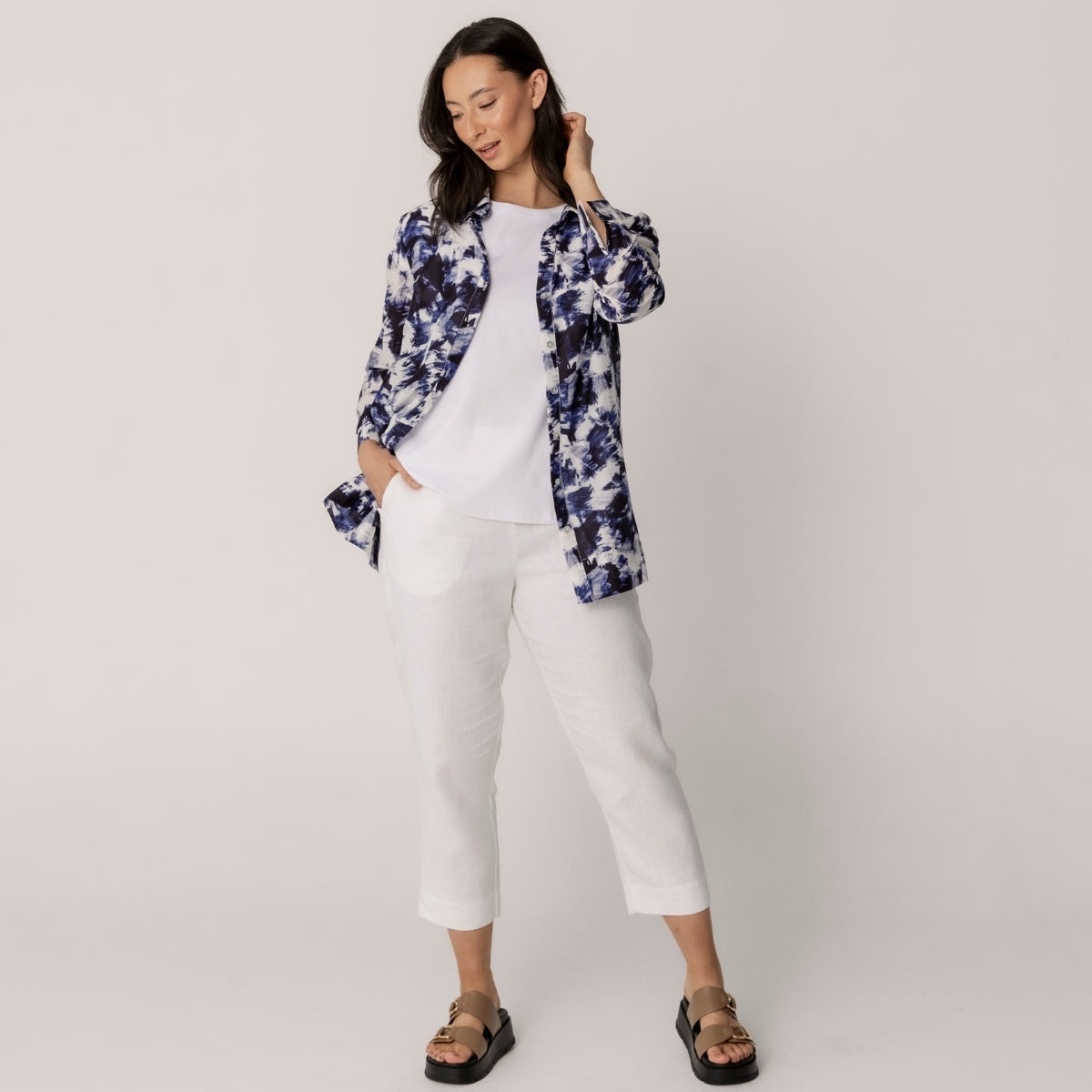 Cotton Silk Printed Shirt