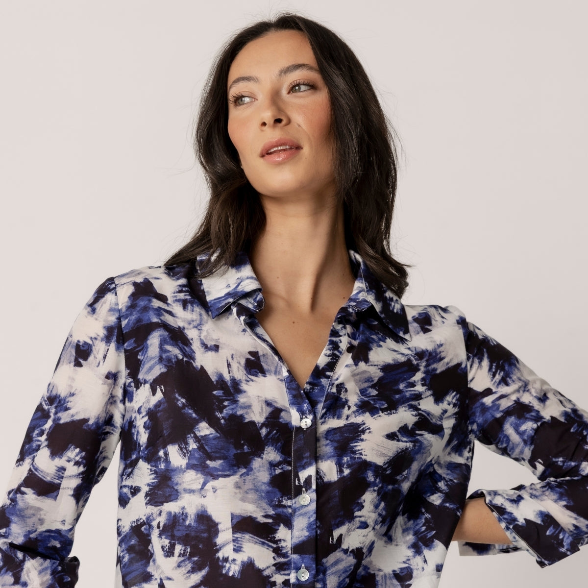 Cotton Silk Printed Shirt