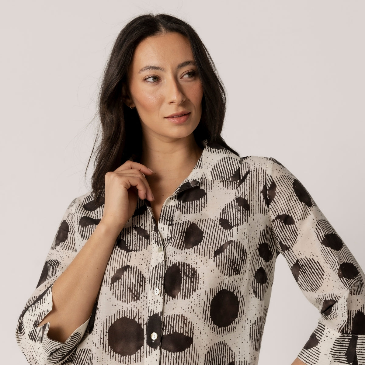 Cotton Silk Printed Shirt