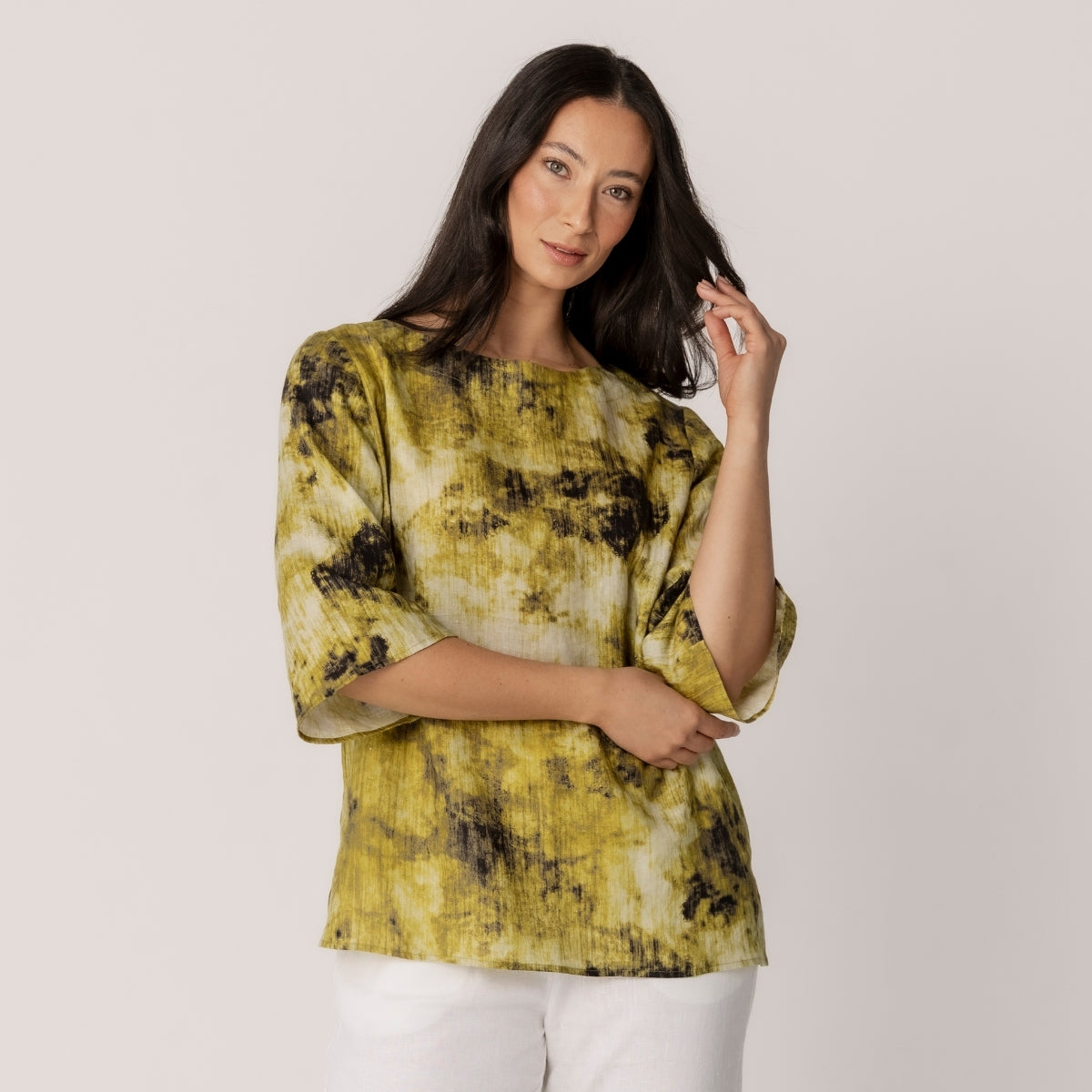 Linen Printed Top