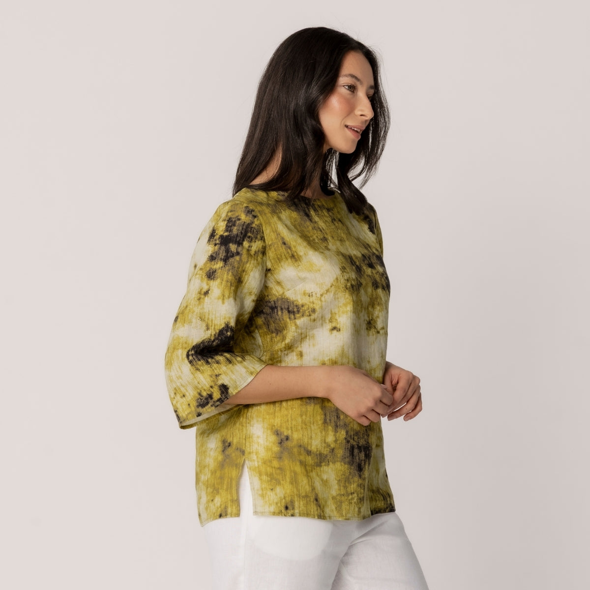 Linen Printed Top