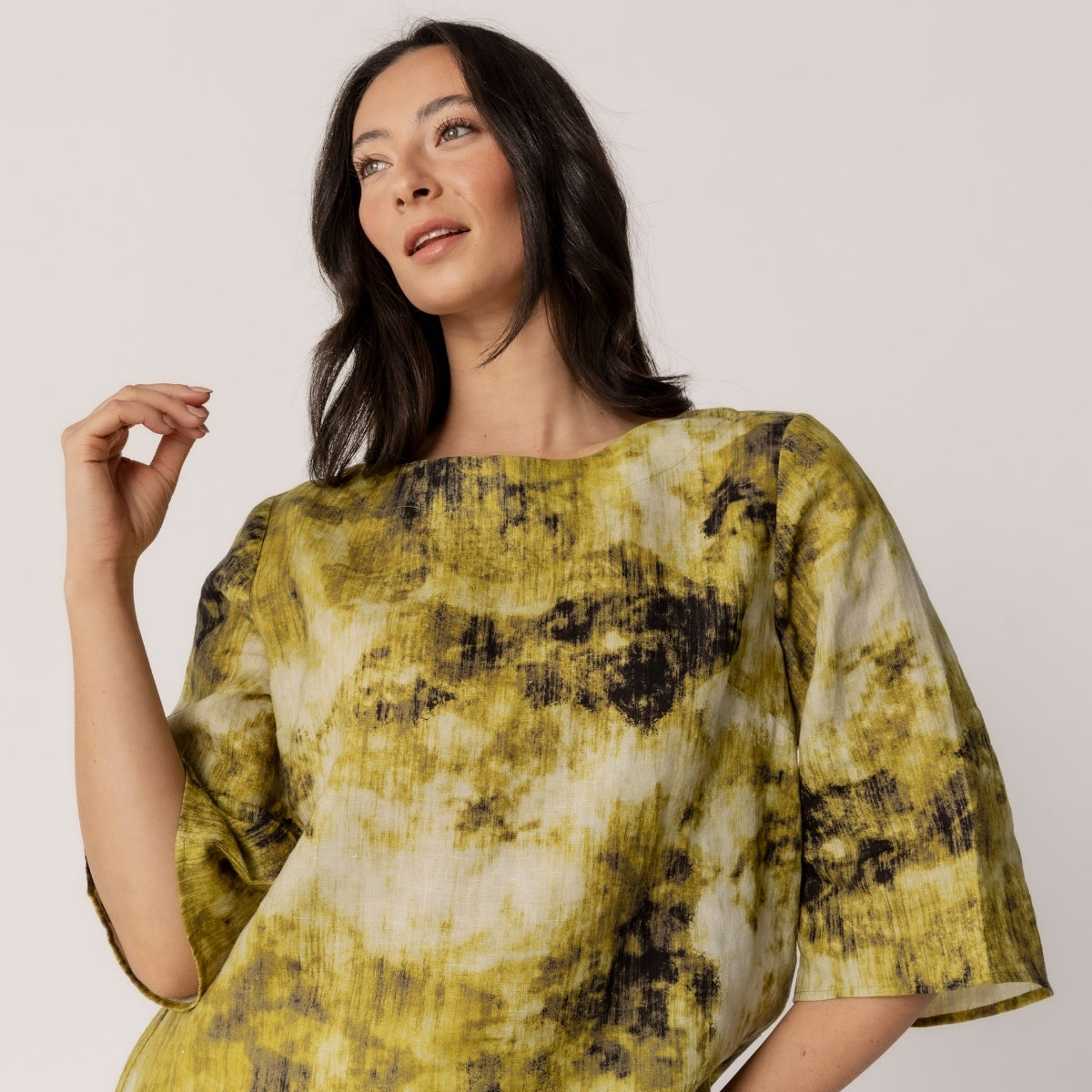 Linen Printed Top