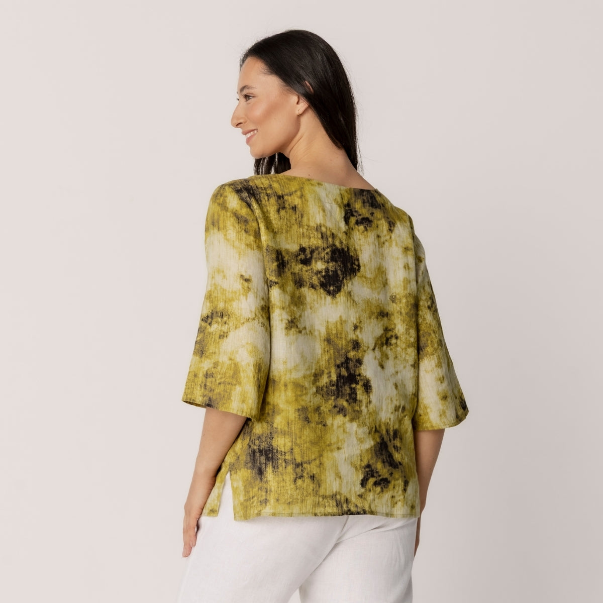 Linen Printed Top