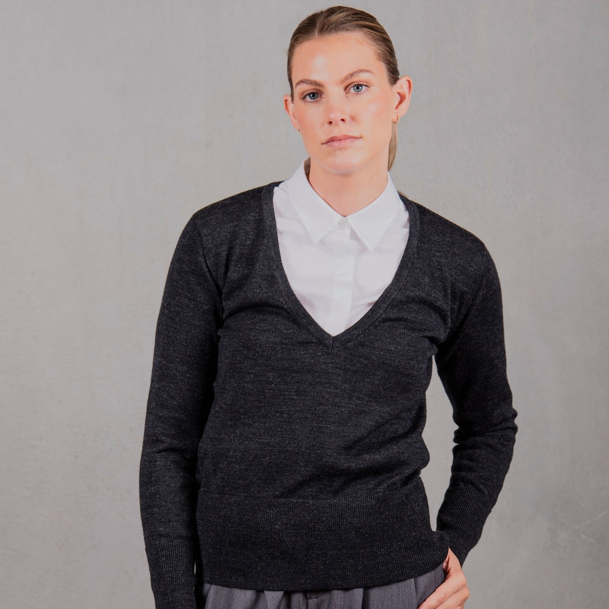Women's Deep V-Neck Jumper