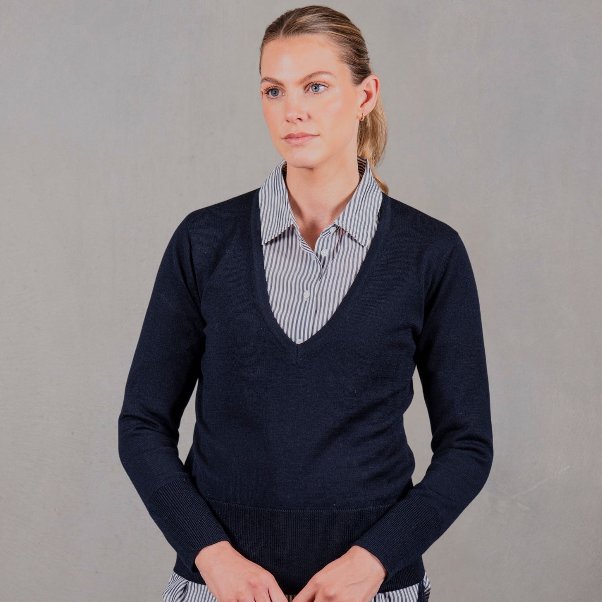 Women's Deep V-Neck Jumper