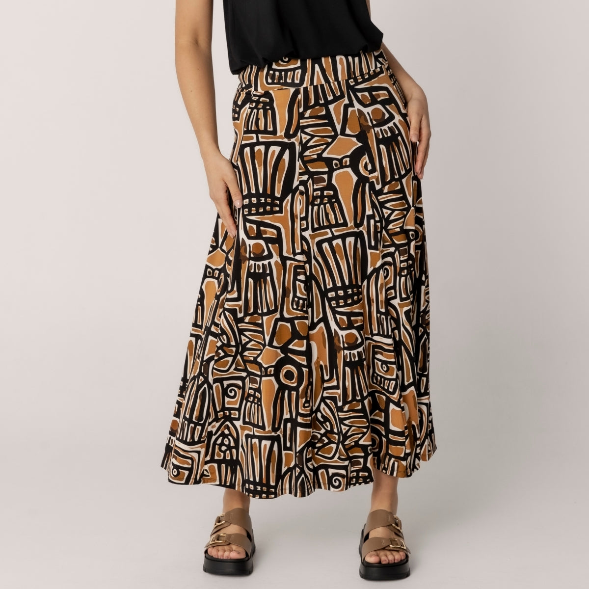 Bamboo Long Printed Skirt