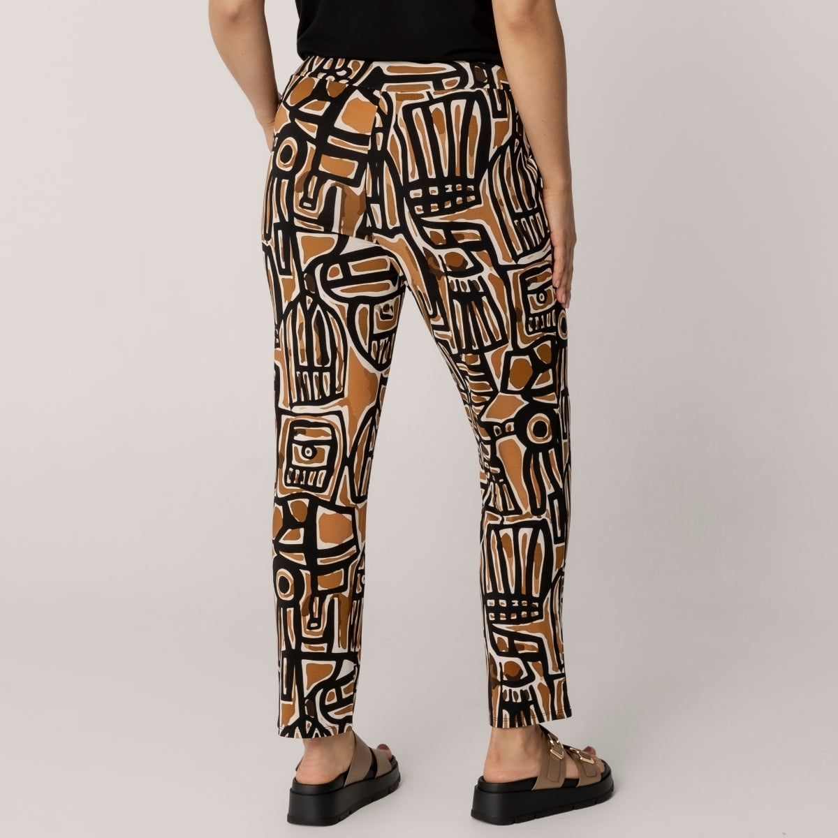 Bamboo Relaxed Printed Pants 7/8
