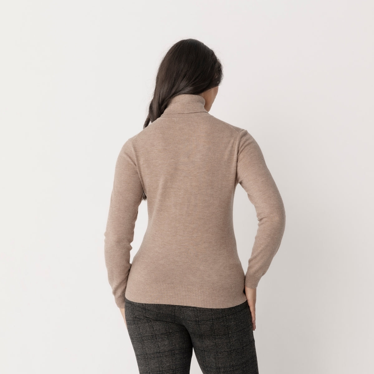 Wool Cashmere Roll Neck Jumper
