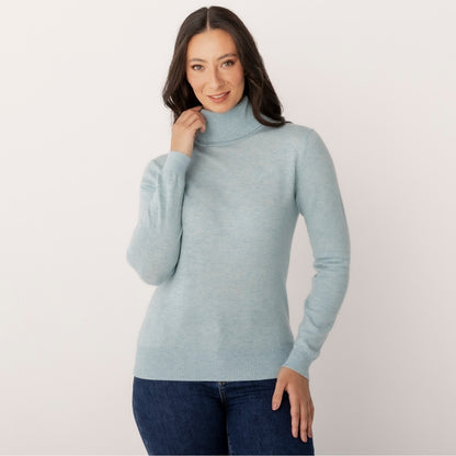 Wool Cashmere Roll Neck Jumper