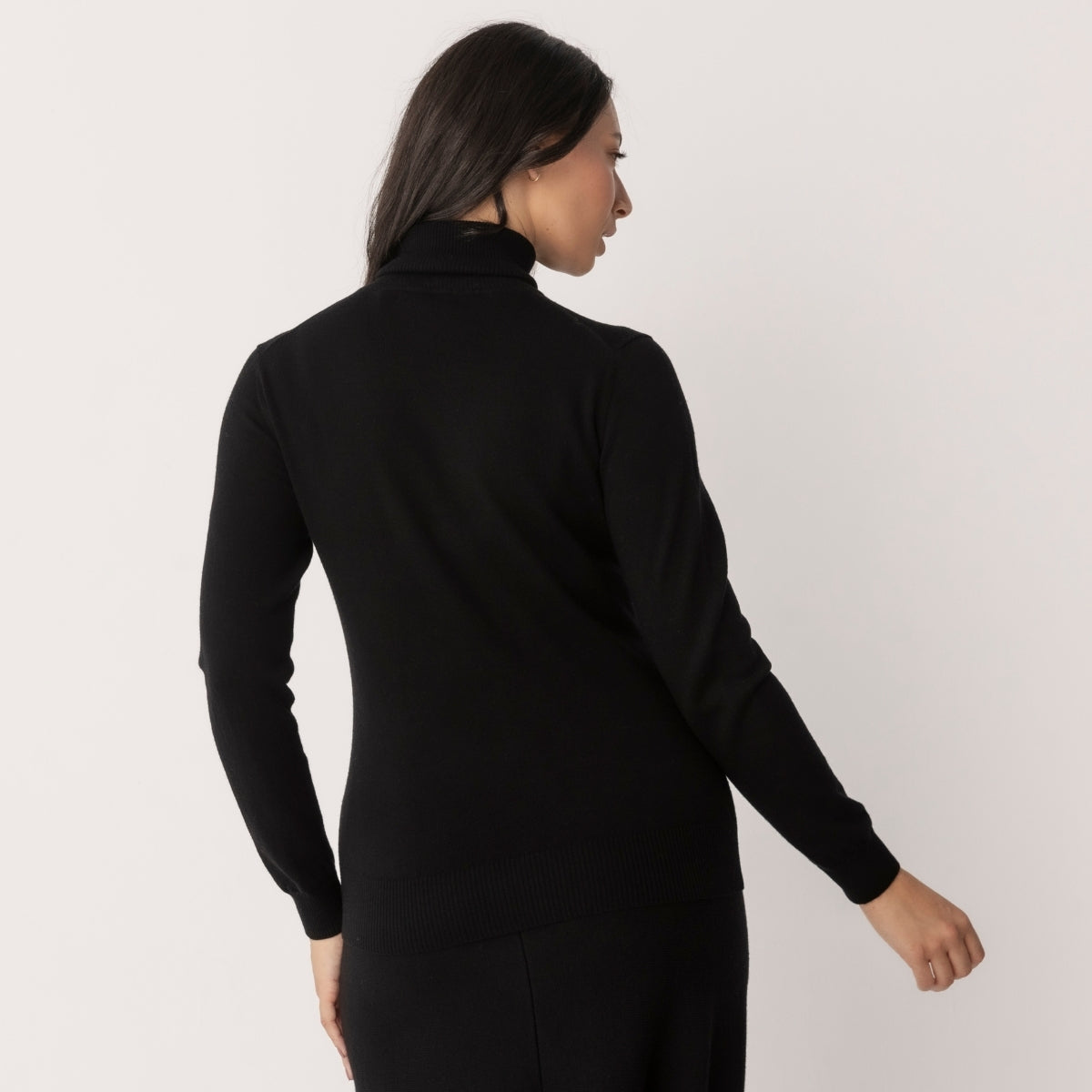 Wool Cashmere Roll Neck Jumper