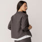Open 3/4 Sleeve Linen Jacket