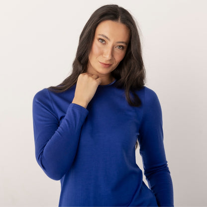 Emily Long Sleeve Merino Wool Crew Neck Top