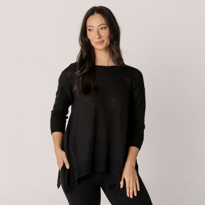 3/4 Sleeve Handkerchief Pullover