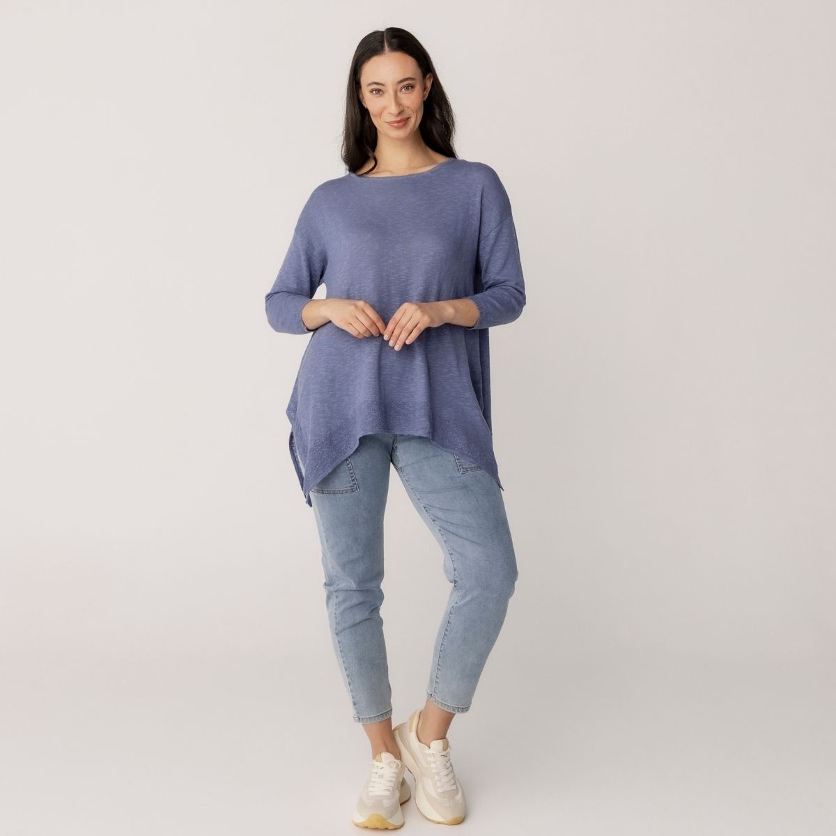 3/4 Sleeve Handkerchief Pullover