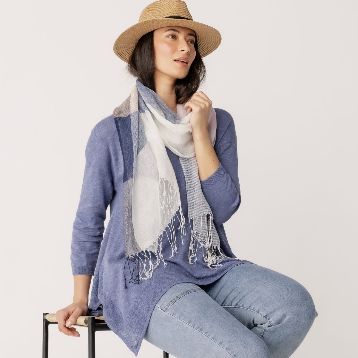 3/4 Sleeve Handkerchief Pullover