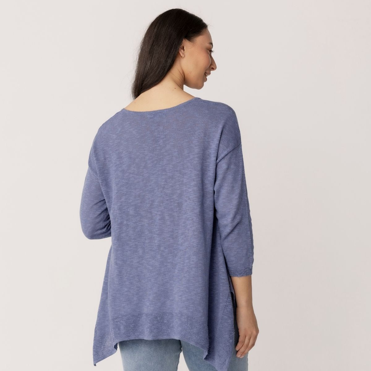 3/4 Sleeve Handkerchief Pullover