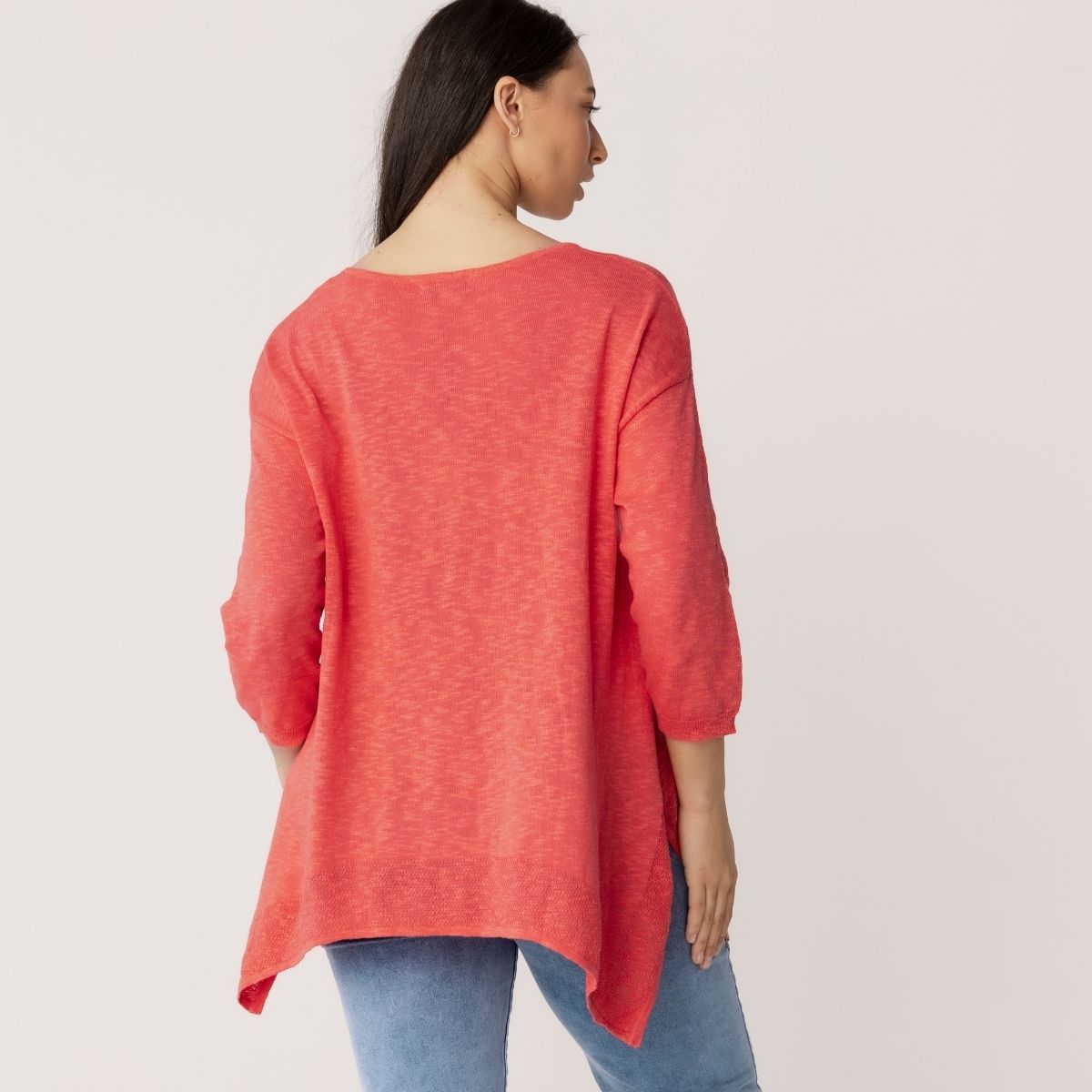3/4 Sleeve Handkerchief Pullover