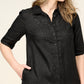 Linen 3/4 Sleeve Shirtmaker Dress