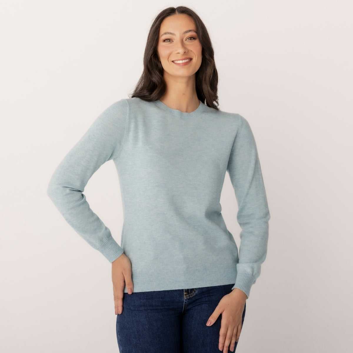 Wool Cashmere Crew Neck Jumper