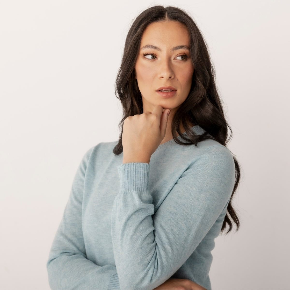 Wool Cashmere Crew Neck Jumper