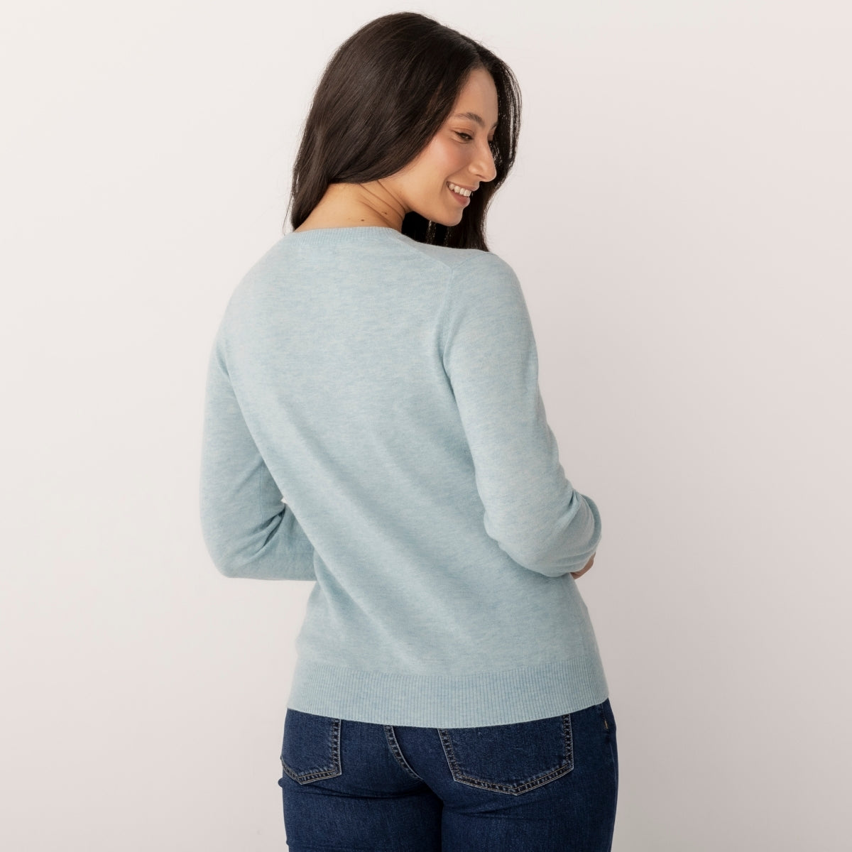 Wool Cashmere Crew Neck Jumper
