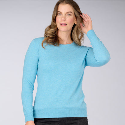 Wool Cashmere Crew Neck Sweater