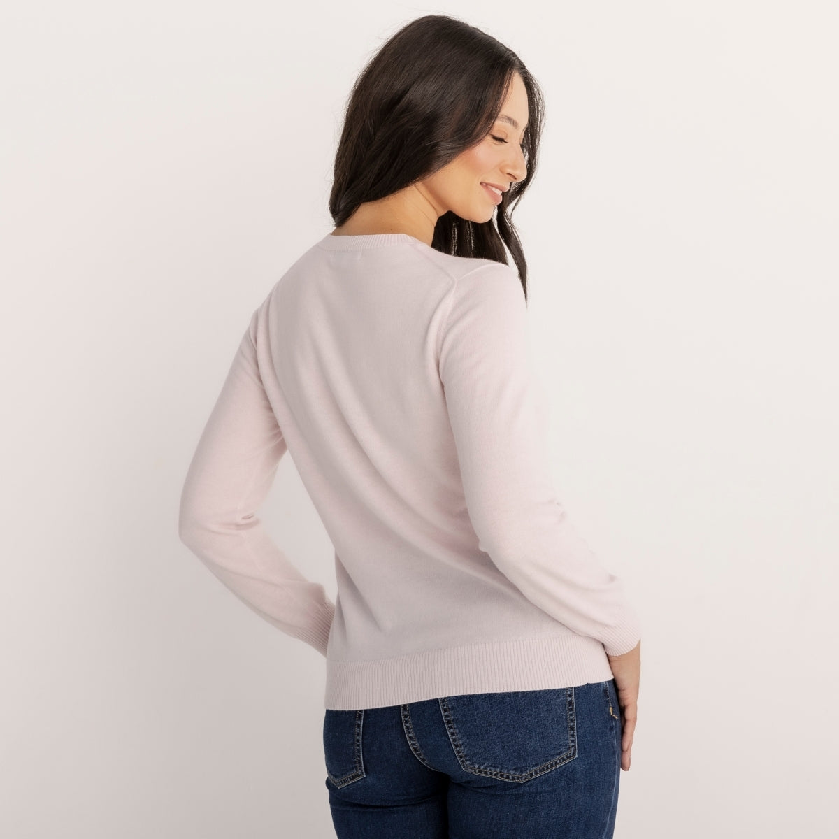 Wool Cashmere Crew Neck Jumper