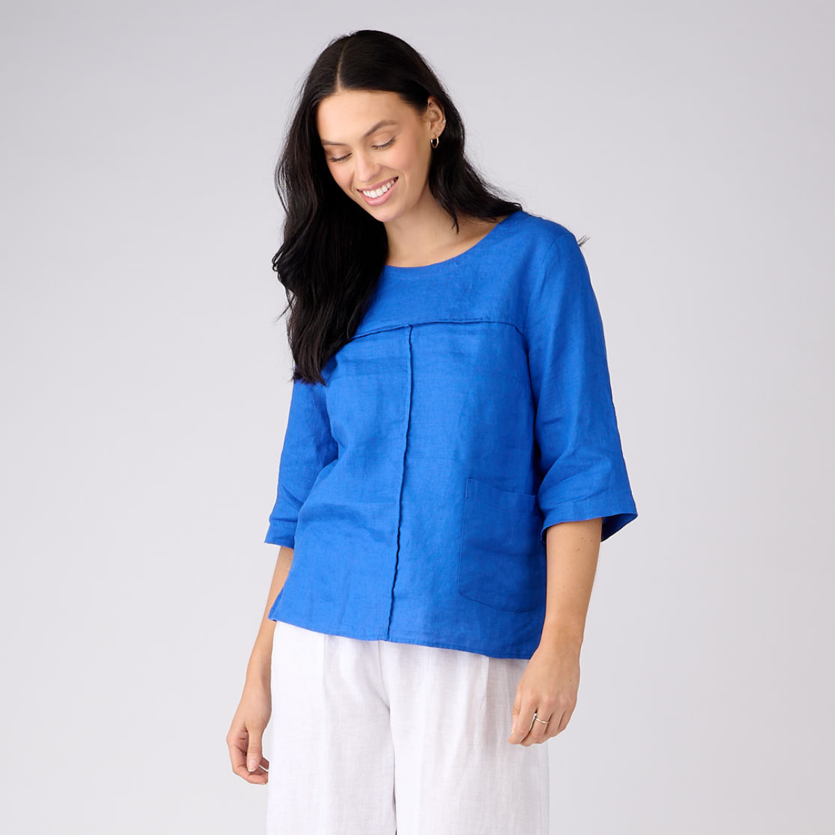 Linen Seam Detail Top