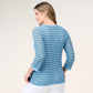 Cotton Linen 3/4 Sleeve Crochet Look Pullover