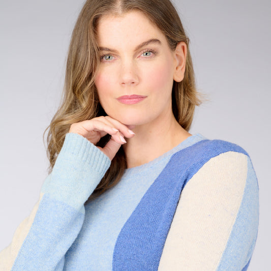 Lambswool Colour Panel Sweater