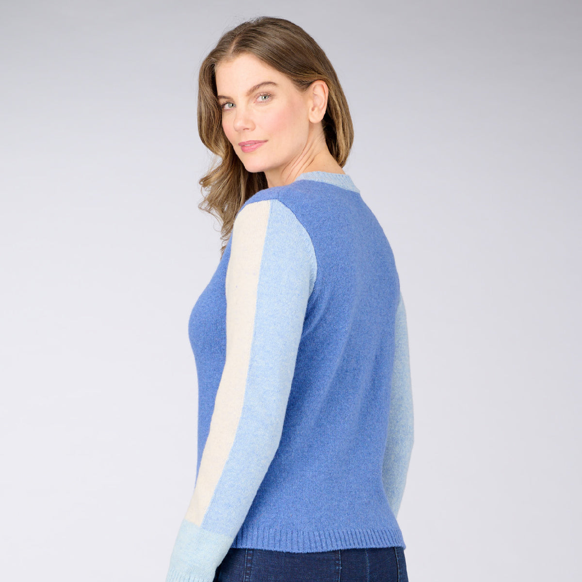 Lambswool Colour Panel Sweater