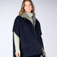 Wool Blend Reversible Cape Check