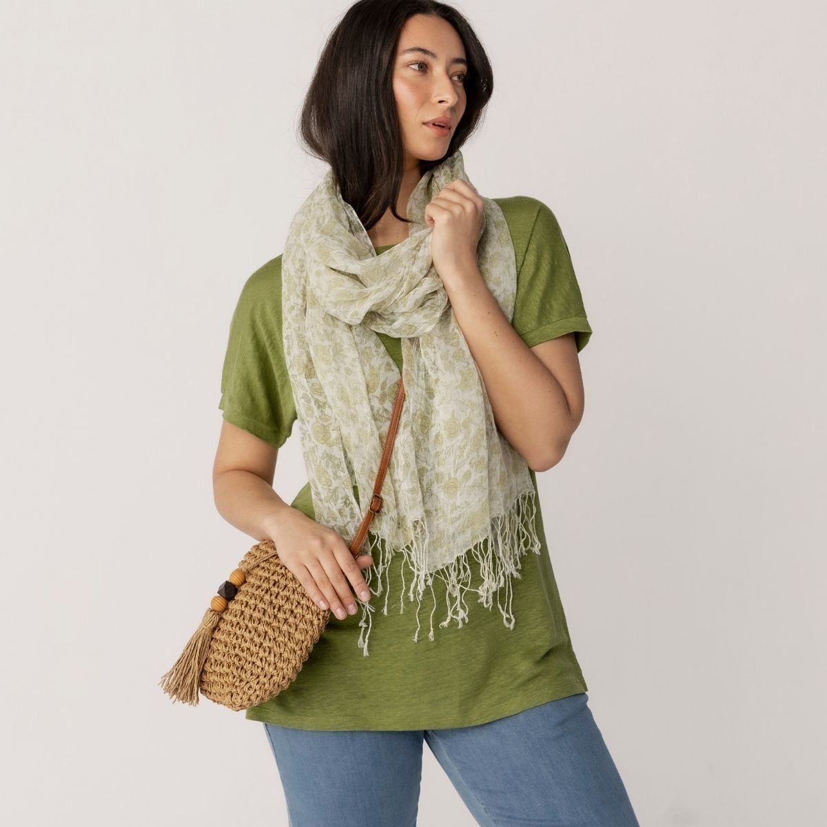 Linen Jersey Relaxed Tee Shirt