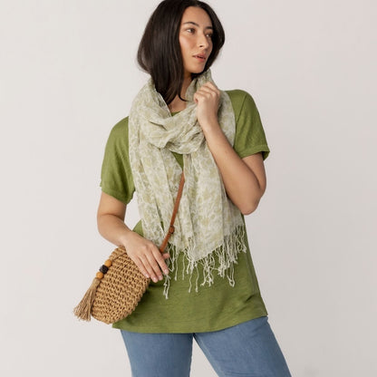 Linen Jersey Relaxed Tee Shirt