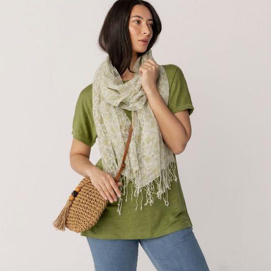 Linen Jersey Relaxed Tee Shirt
