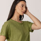 Linen Jersey Relaxed Tee Shirt