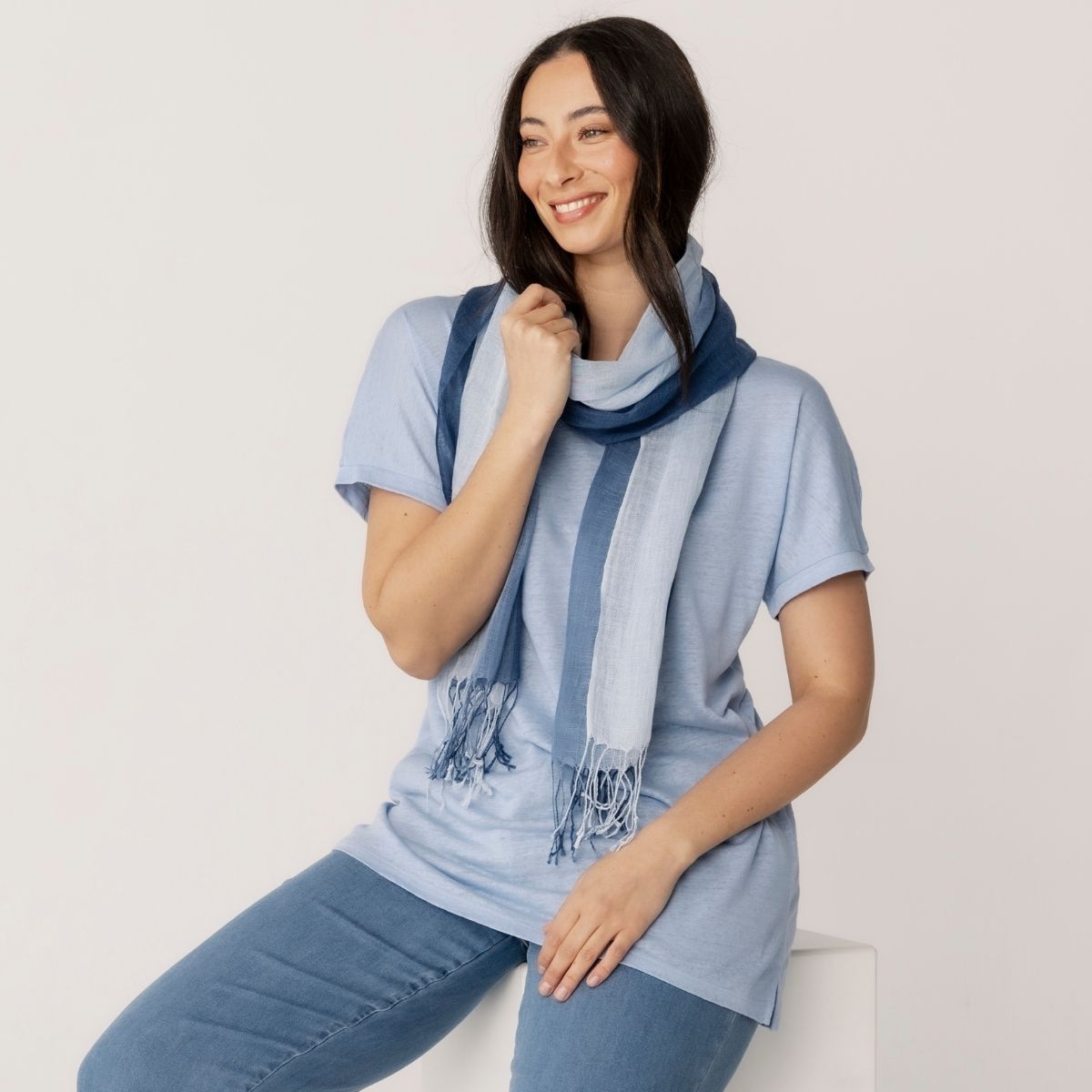 Linen Jersey Relaxed Tee Shirt