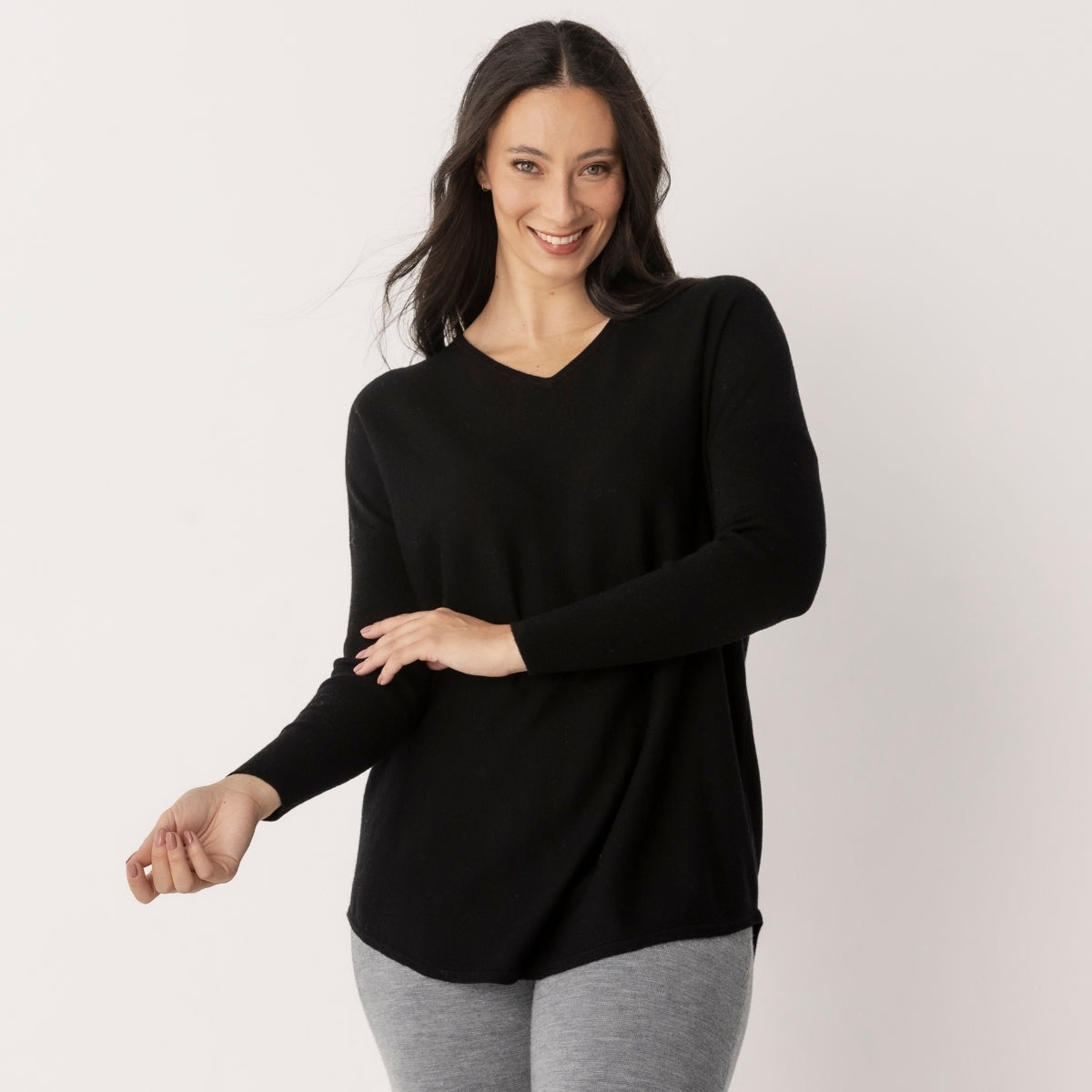 Curved Hem Pullover