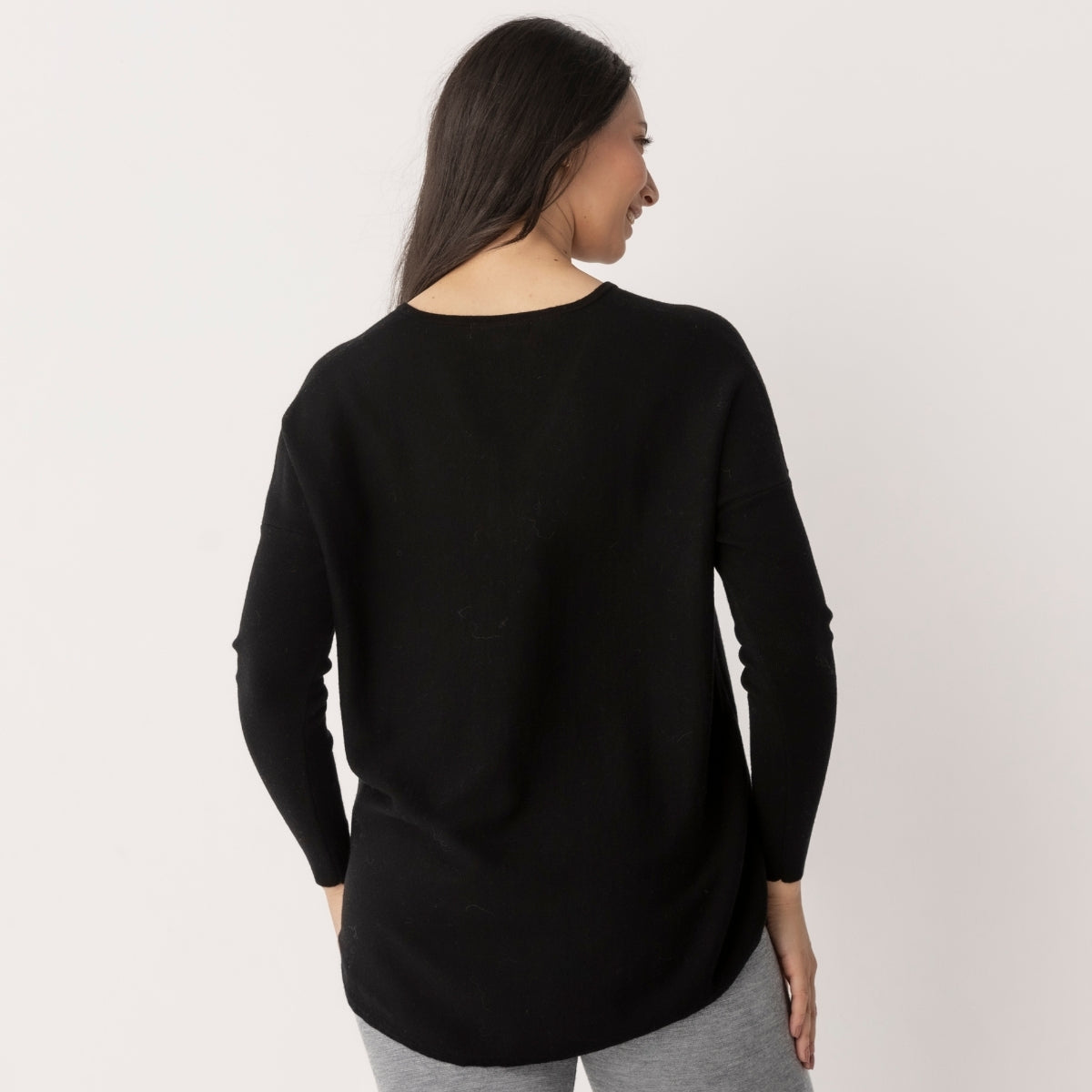 Curved Hem Pullover