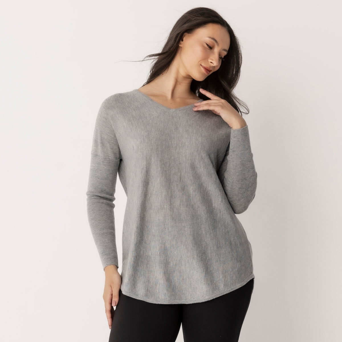 Curved Hem Pullover