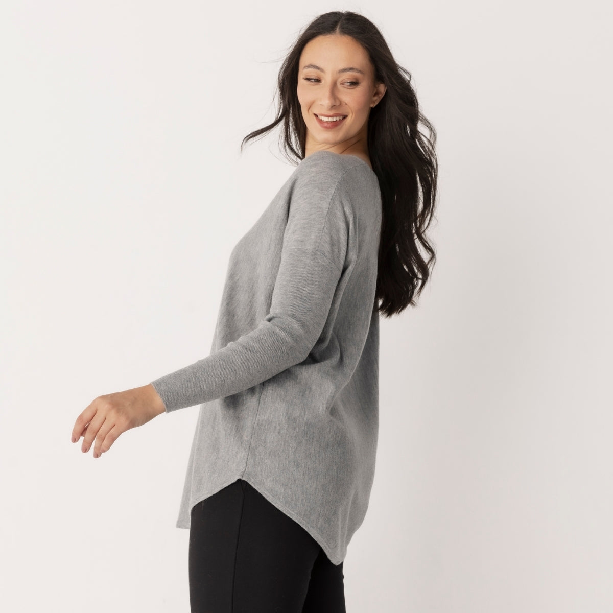 Curved Hem Pullover