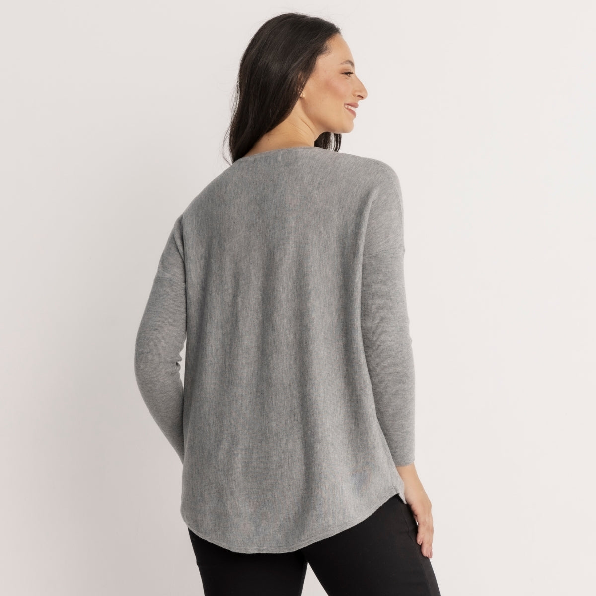 Curved Hem Pullover