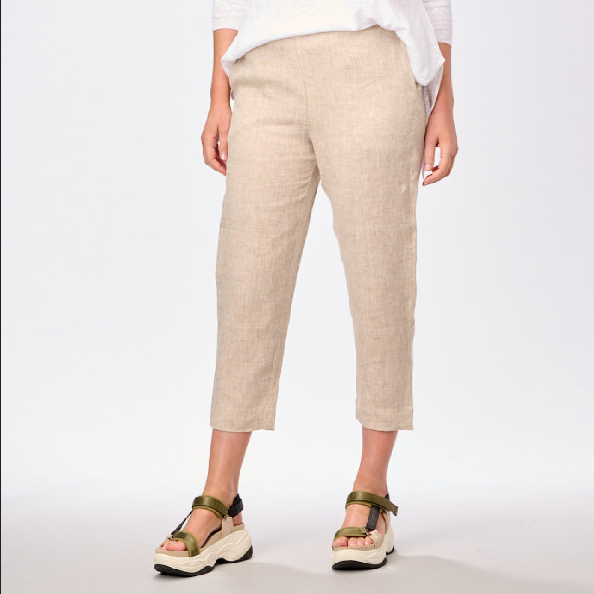 7/8 Flat Front Narrow Leg Pants