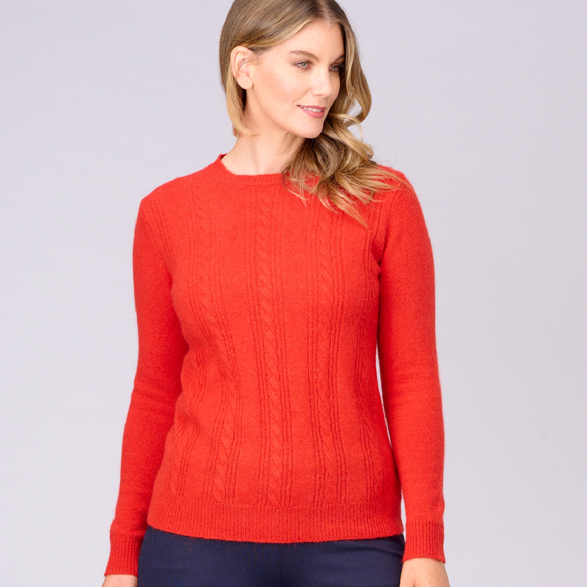 Angora Cable Sleeve Sweater